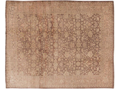 Antique Persian Mahal Wool Rug 10 X 12