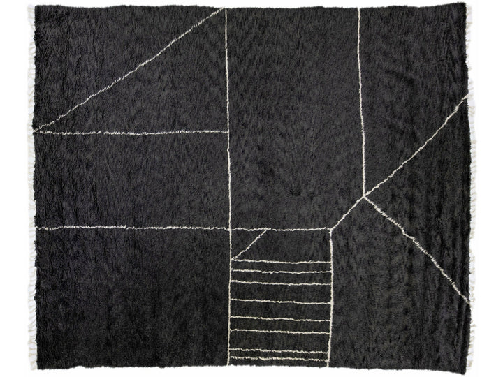 Modern Moroccan Wool Rug 12 X 15