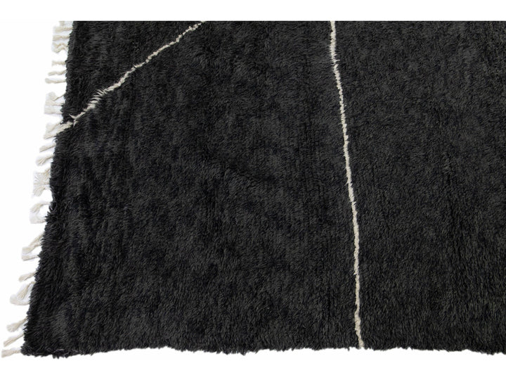 Modern Moroccan Wool Rug 12 X 15