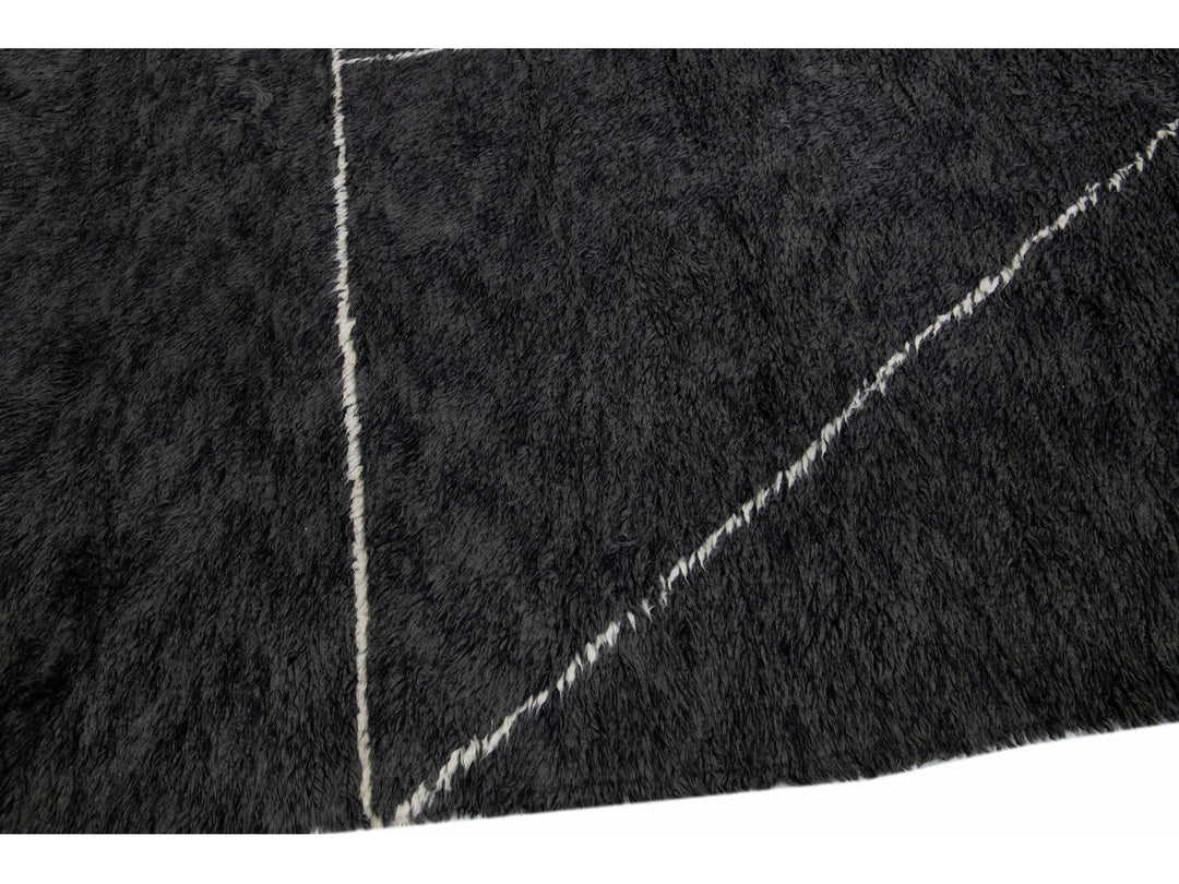 Modern Moroccan Wool Rug 12 X 15