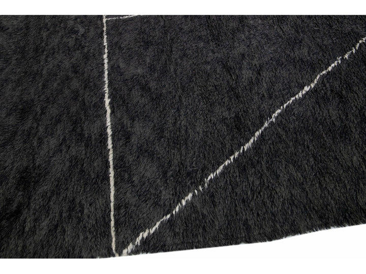 Modern Moroccan Wool Rug 12 X 15
