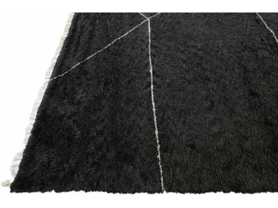 Modern Moroccan Wool Rug 14 X 16