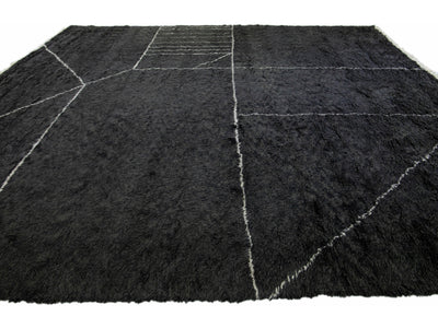 Modern Moroccan Wool Rug 14 X 16