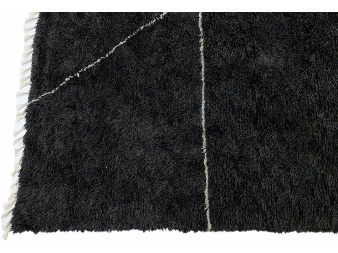 Modern Moroccan Wool Rug 9 X 12