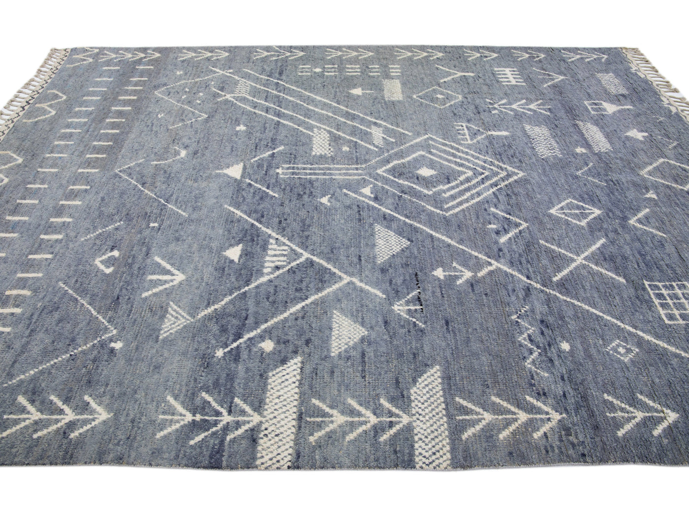 Modern Moroccan Berber Wool Rug 9 X 12