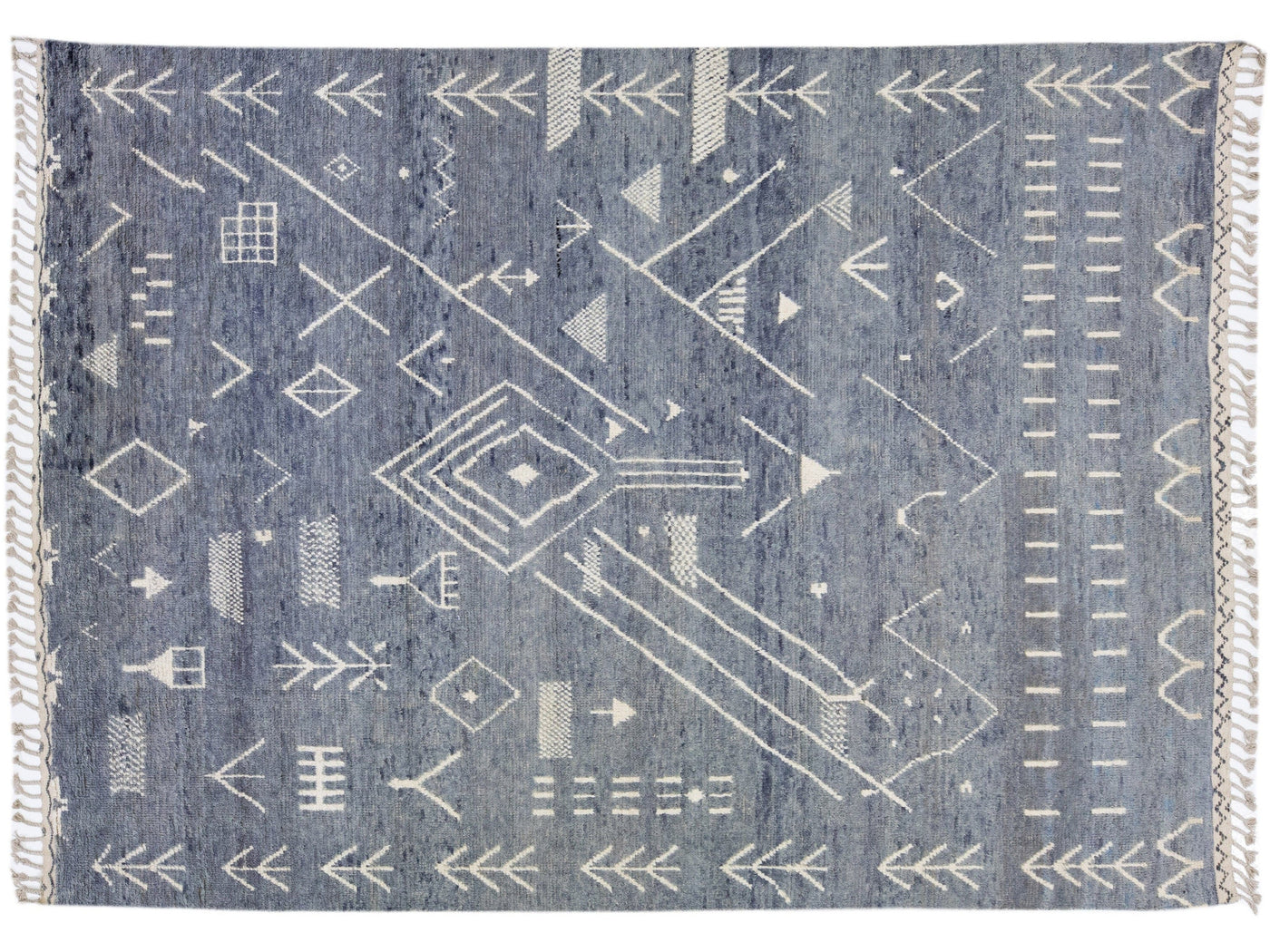 Modern Moroccan Berber Wool Rug 9 X 12