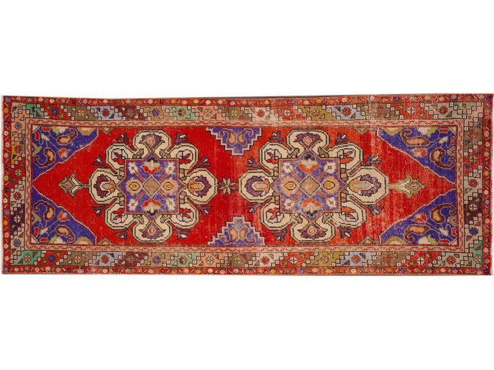 Mid 20th Century Vintage Turkish Wool Runner Rug, 3 X 8