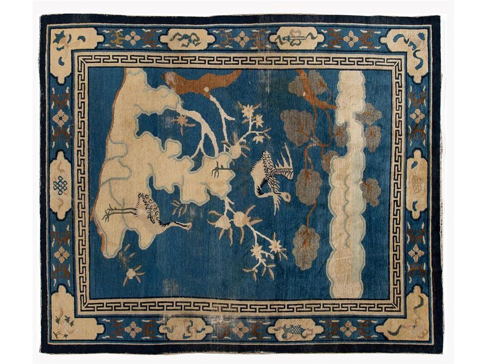 Antique Chinese Peking Wool Rug 8 X 9