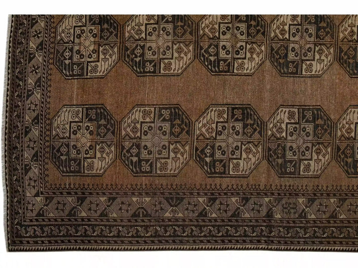 Antique Turkmen Wool Rug 7 X 9