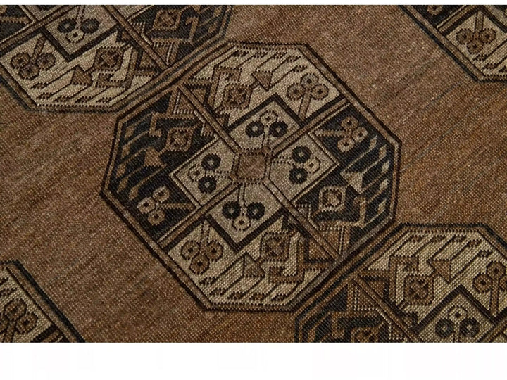 Antique Turkmen Wool Rug 7 X 9