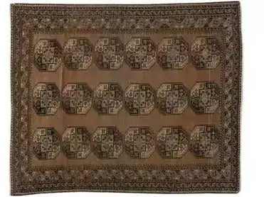 Antique Turkmen Wool Rug 7 X 9