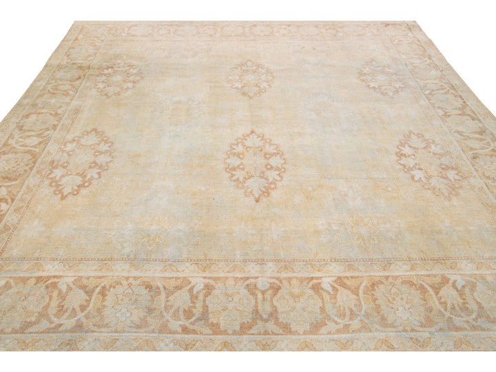 Antique Agra Wool Rug 10 X 10