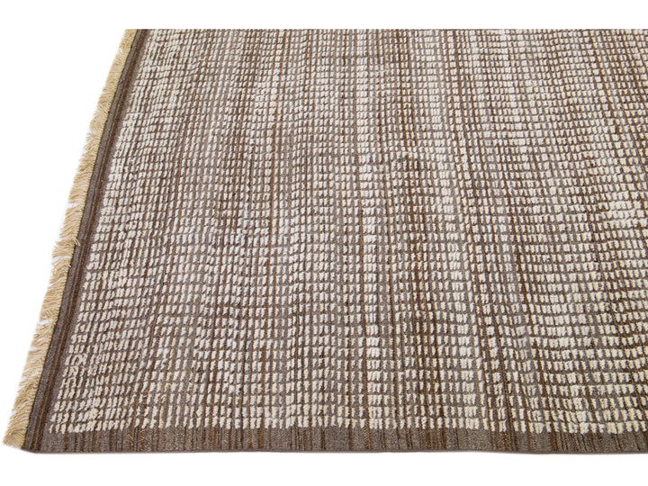 Modern Moroccan Wool Rug 12 X 15