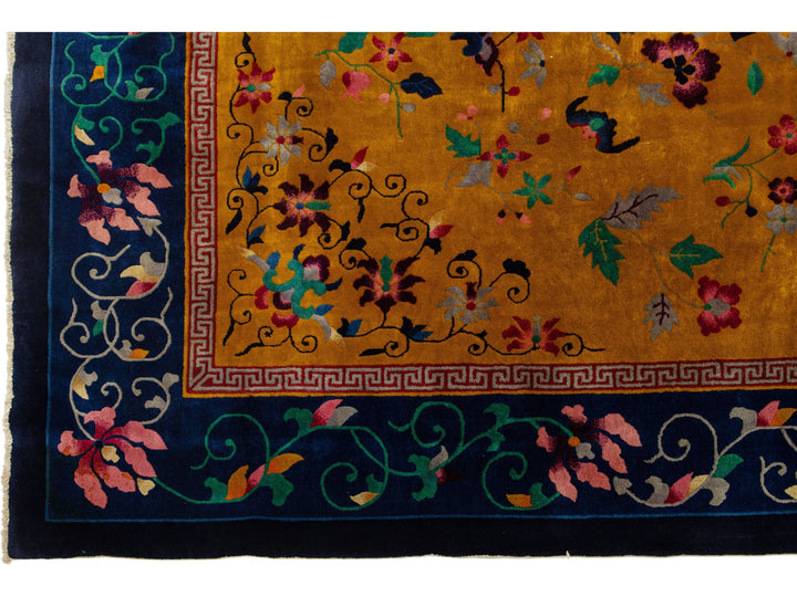 Antique Chinese Peking Wool Rug 10 X 13