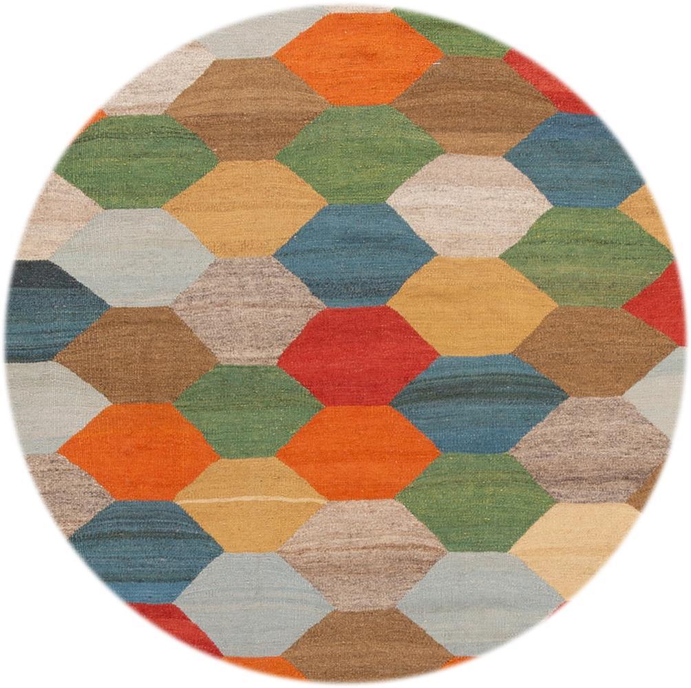 21st Century Modern Kilim Wool Rug 8 X 13
