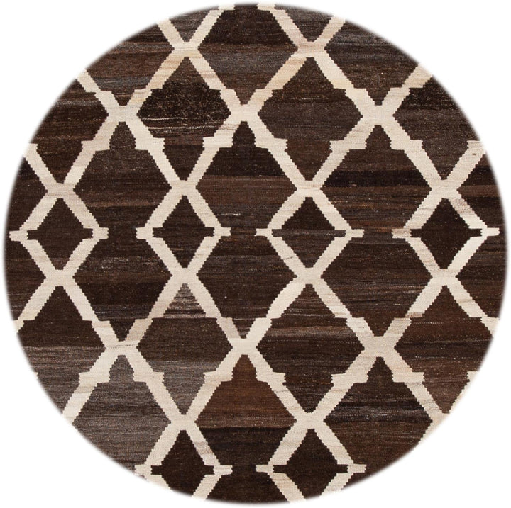 Contemporary Flatweave Kilim Wool Rug 9 X 10