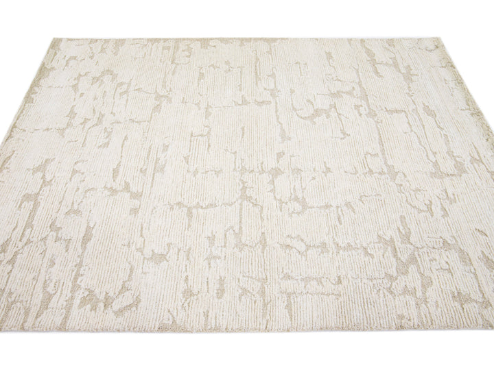 Modern Tufted Moroccan Wool Rug 5 X 7