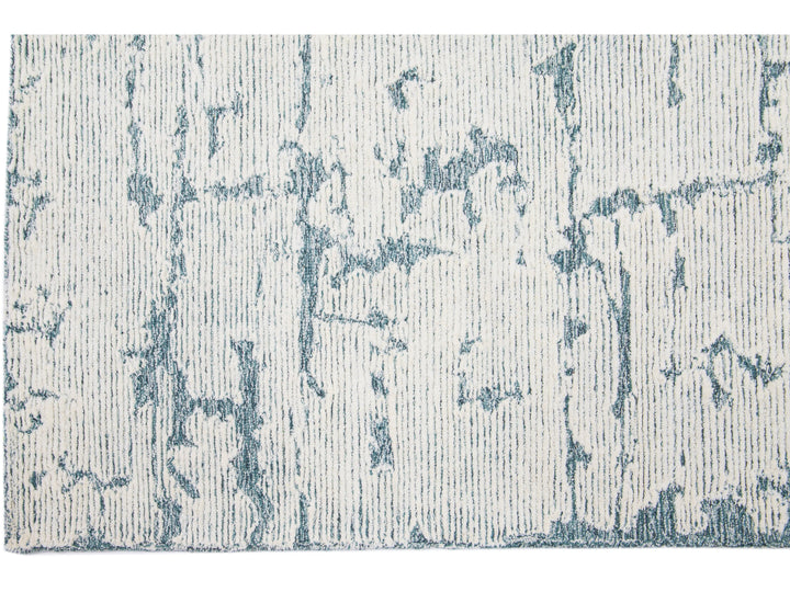 Modern Tufted Moroccan Wool Rug 5 X 7