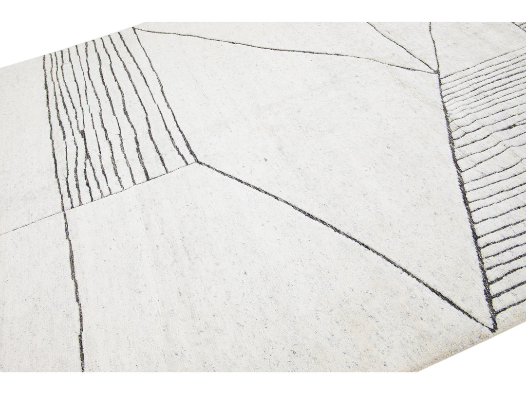 Modern Moroccan Wool Rug 8 X 10