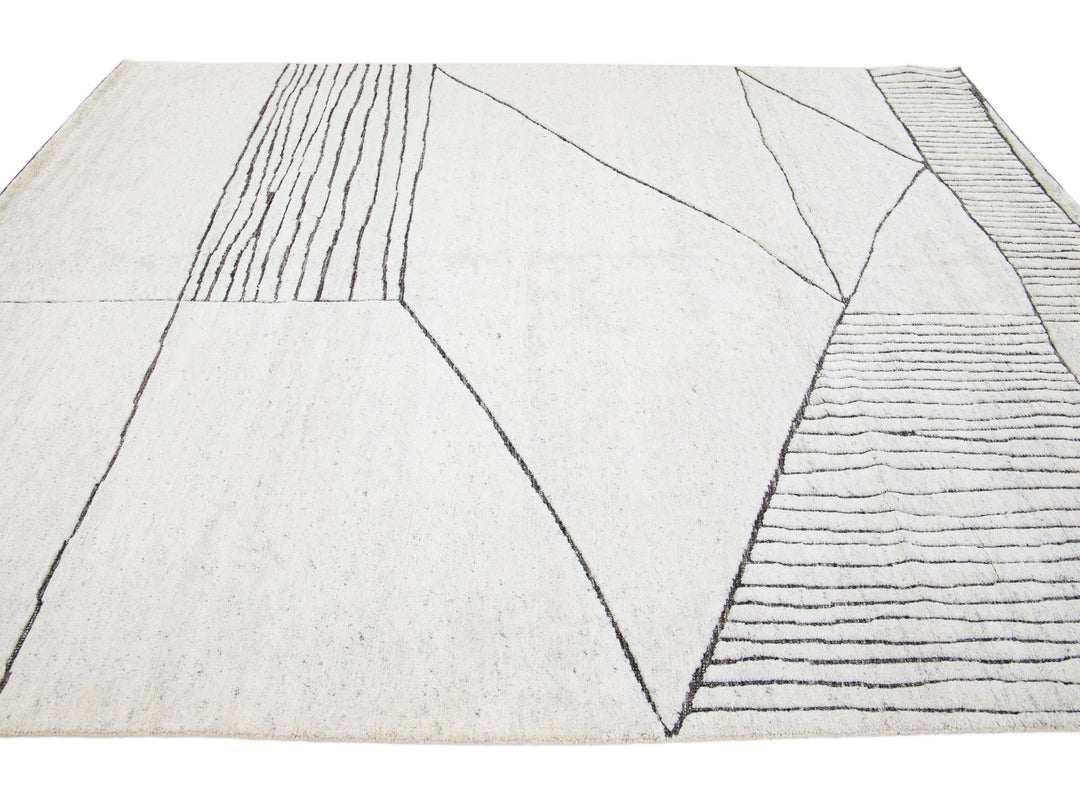 Modern Moroccan Wool Rug 8 X 10