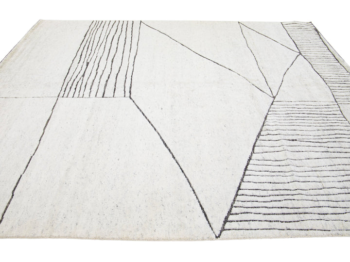 Modern Moroccan Wool Rug 8 X 10