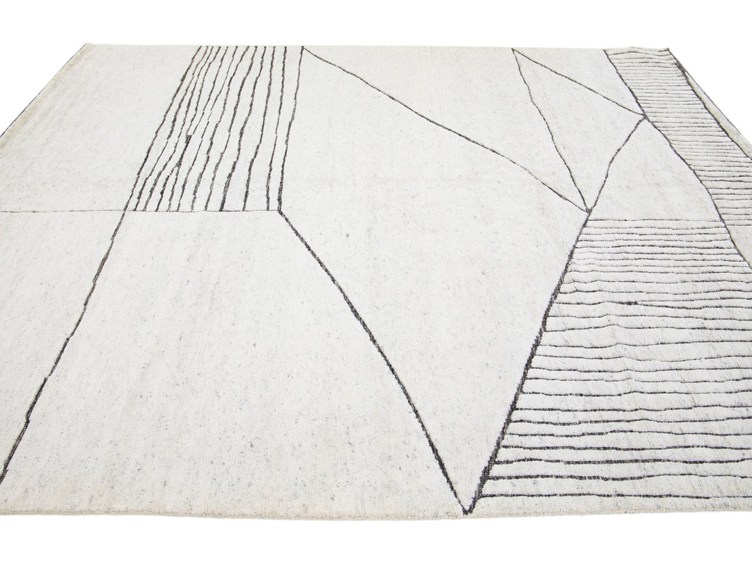 Modern Moroccan Wool Rug 8 X 10