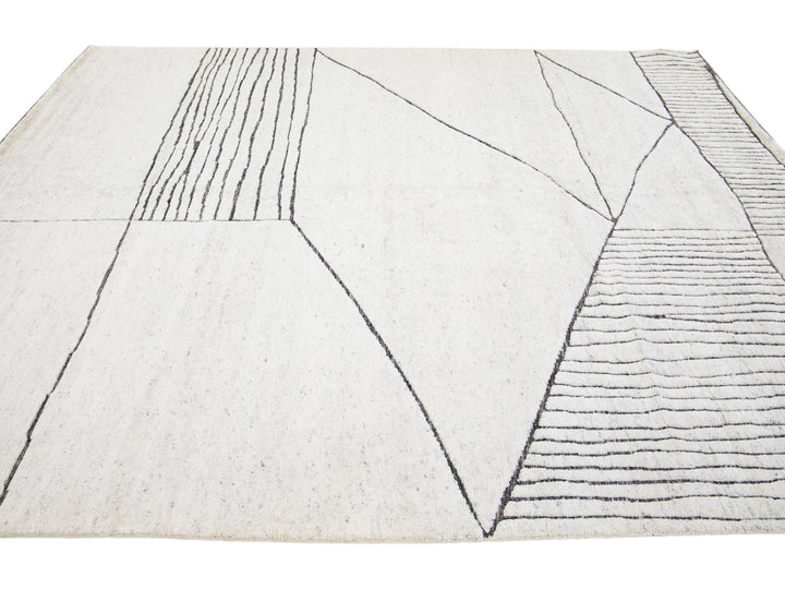 Modern Moroccan Wool Rug 8 X 10