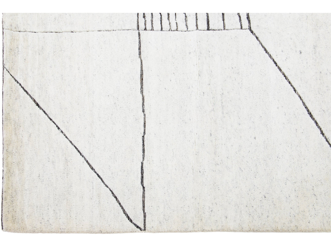 Modern Moroccan Wool Rug 8 X 10