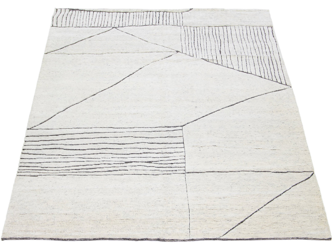 Modern Moroccan Wool Rug 8 X 10