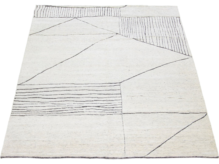 Modern Moroccan Wool Rug 8 X 10