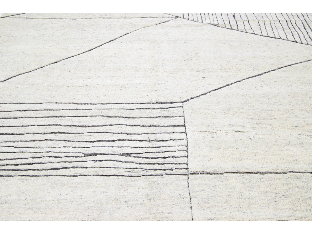 Modern Moroccan Wool Rug 8 X 10