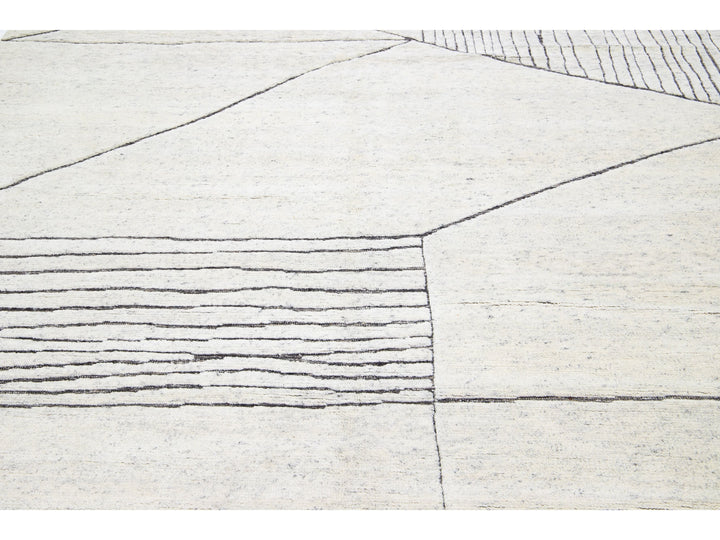 Modern Moroccan Wool Rug 8 X 10