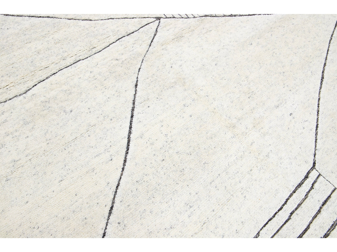 Modern Moroccan Wool Rug 8 X 10