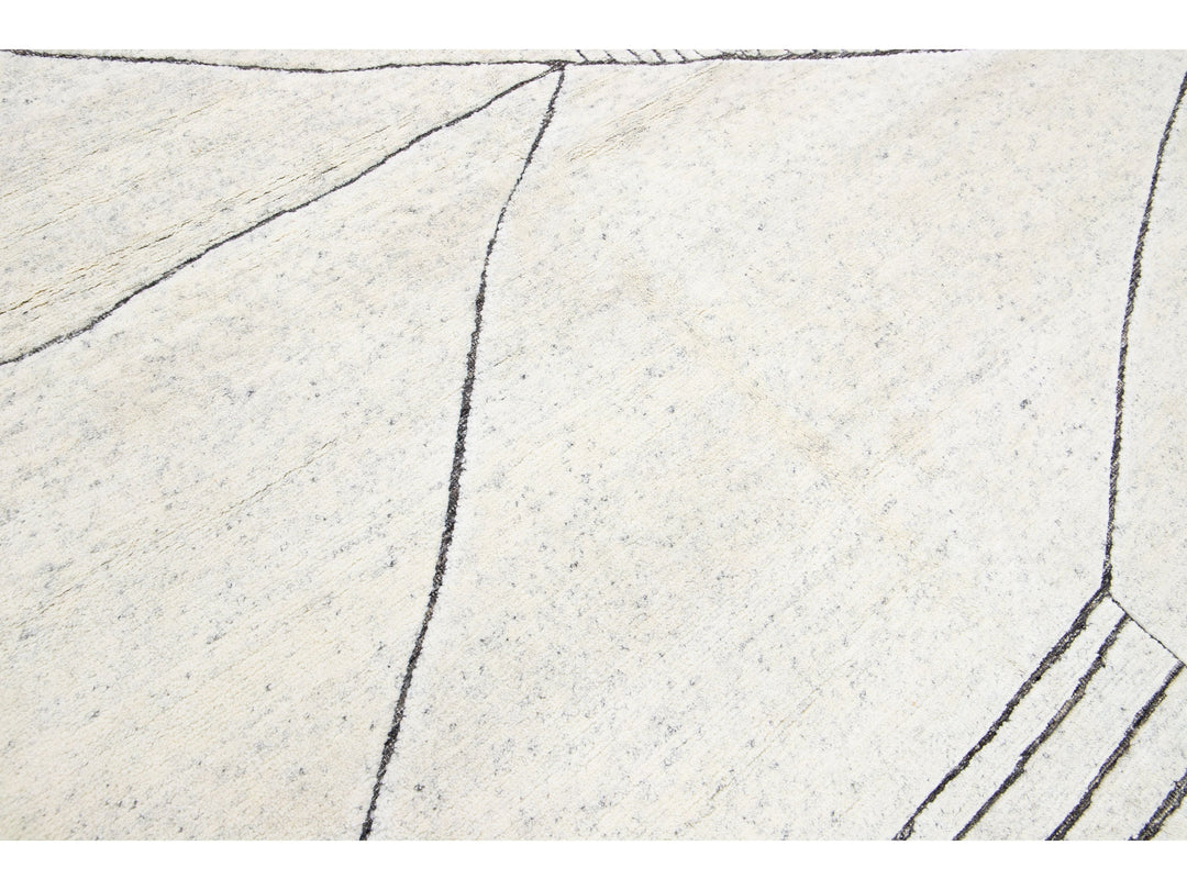 Modern Moroccan Wool Rug 8 X 10