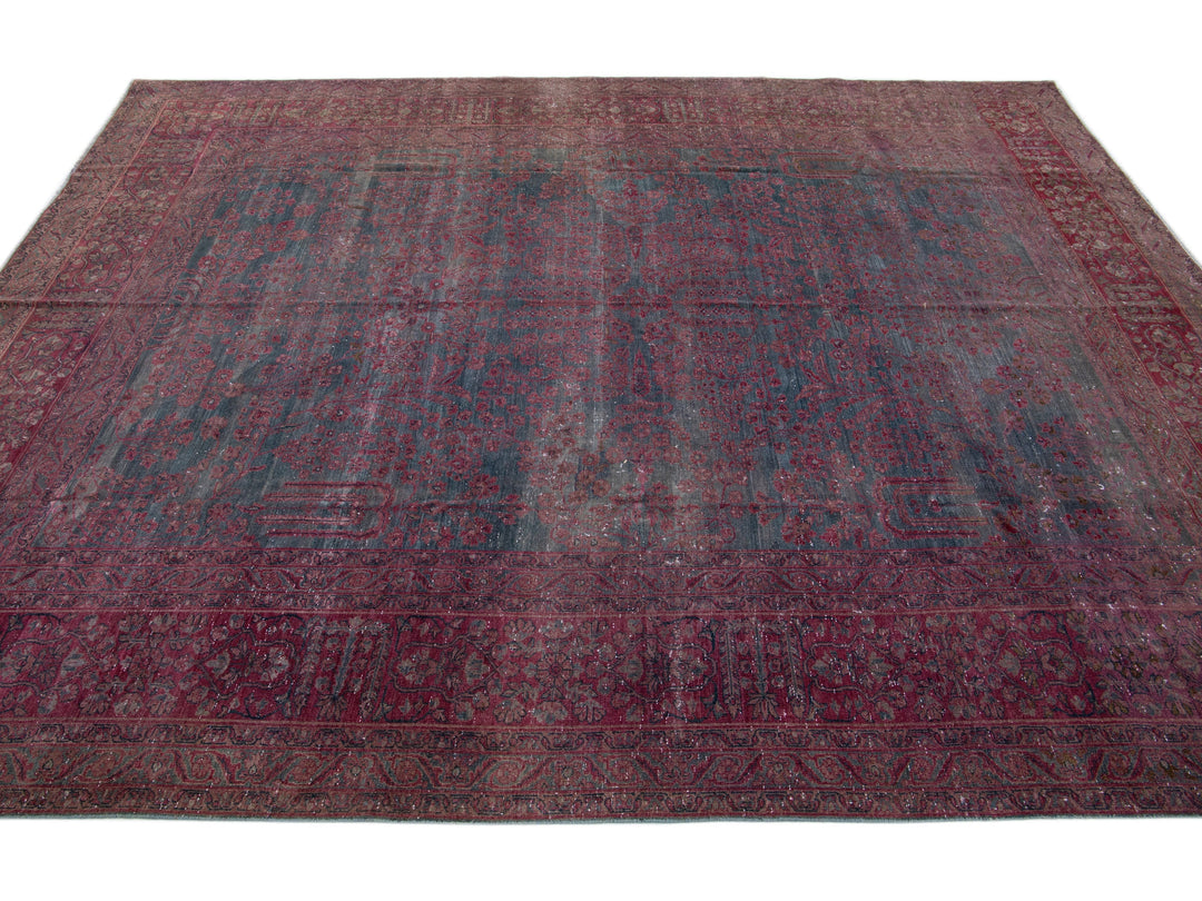 Antique Tabriz Wool Rug 9 X 12
