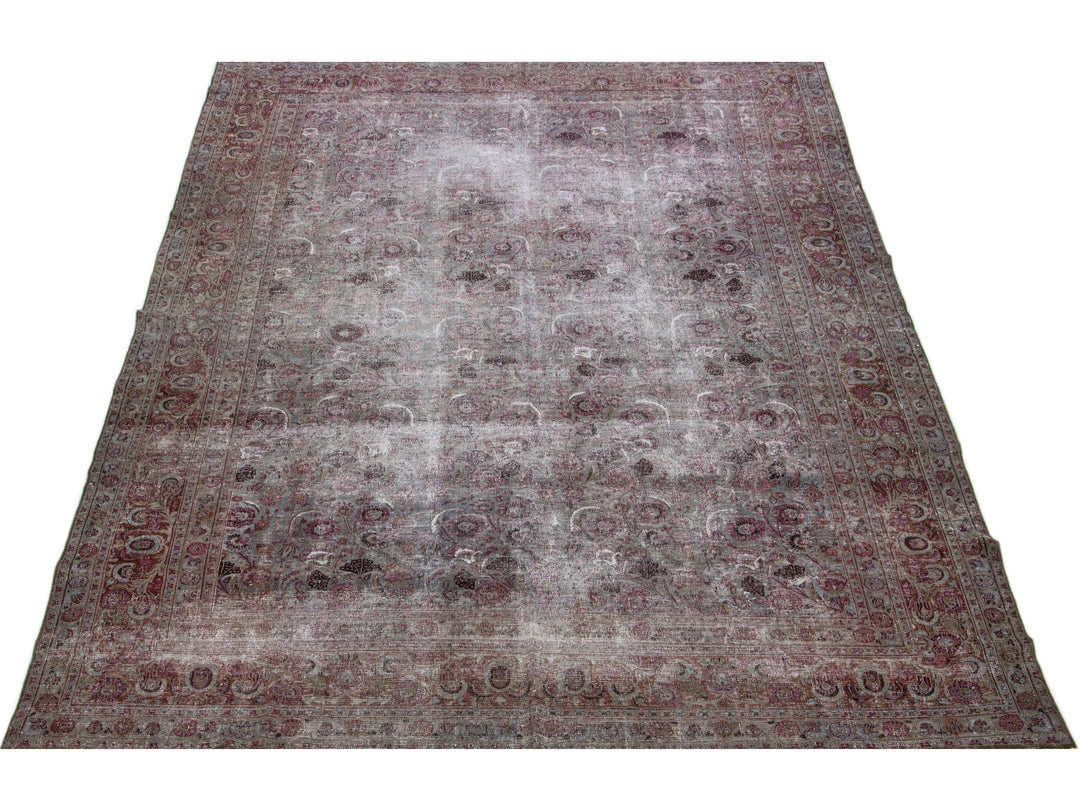 Antique Tabriz Wool Rug 10 X 14