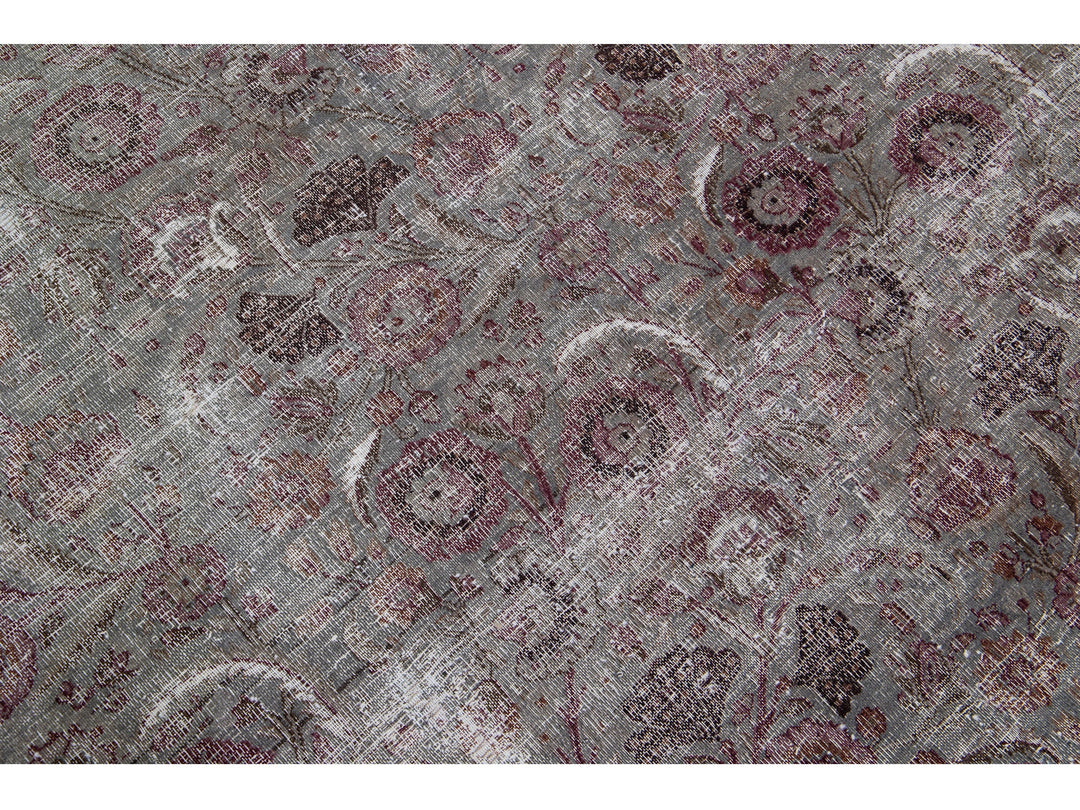 Antique Tabriz Wool Rug 10 X 14