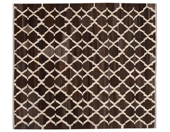 Contemporary Flatweave Kilim Wool Rug 9 X 10