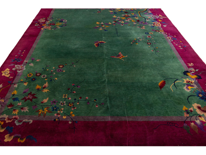 Antique Art Deco Chinese Rug 9 X 12