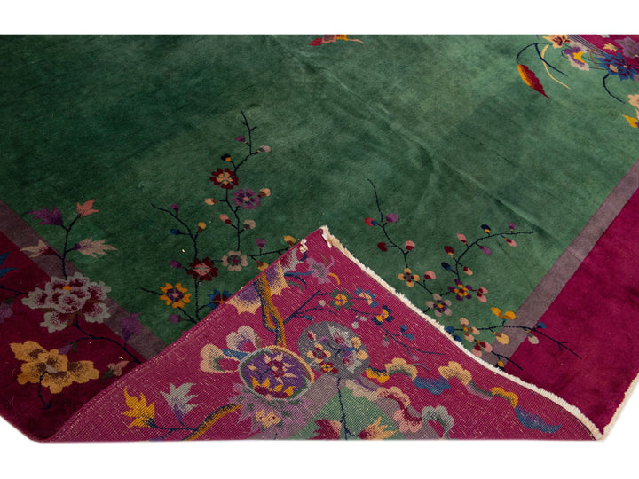 Antique Art Deco Chinese Rug 9 X 12