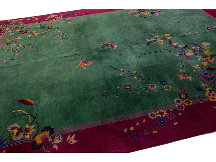 Antique Art Deco Chinese Rug 9 X 12