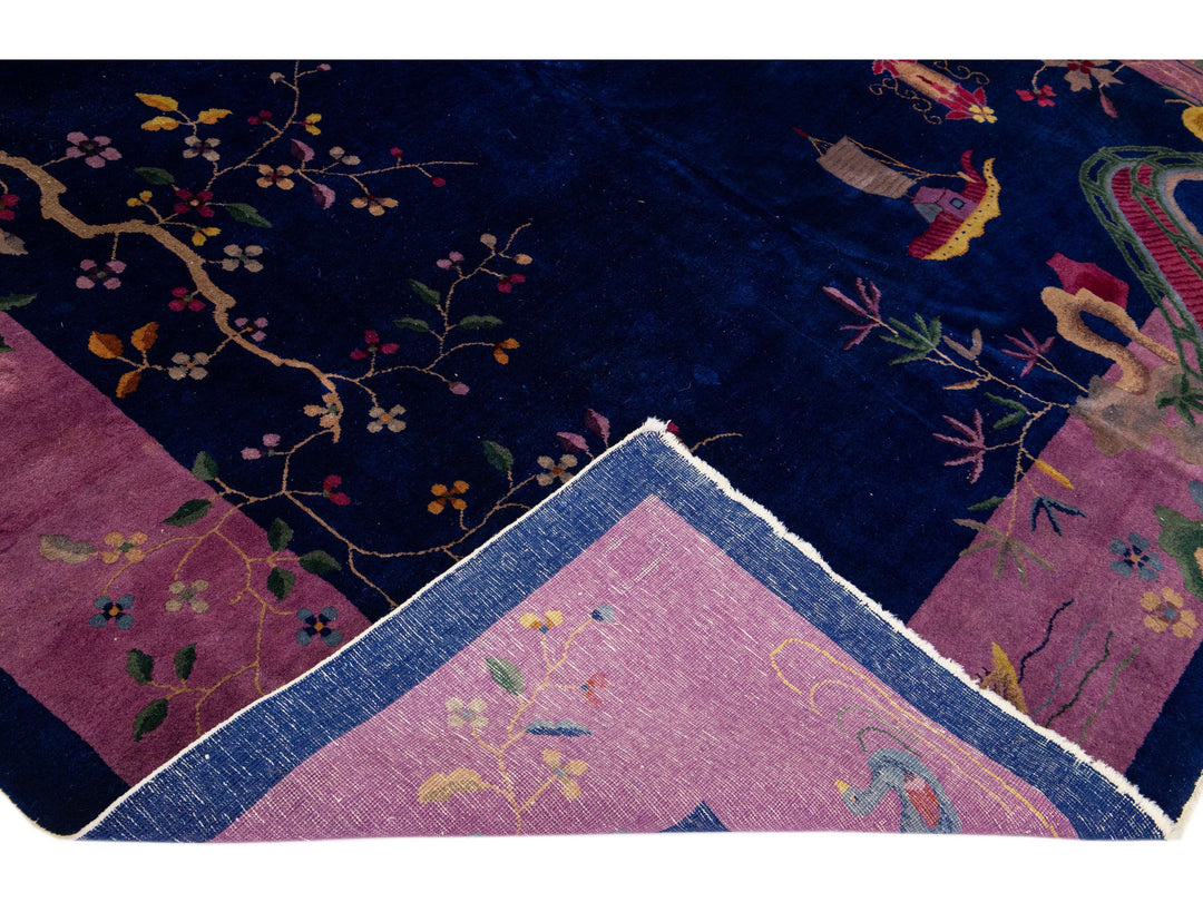 Antique Art Deco Chinese Rug 9 X 12