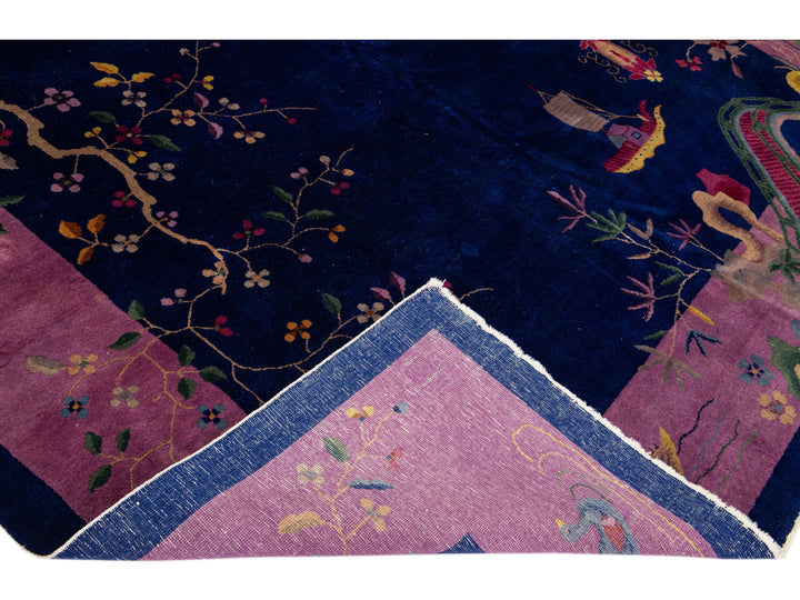 Antique Art Deco Chinese Rug 9 X 12