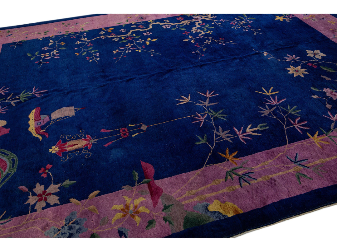 Antique Art Deco Chinese Rug 9 X 12