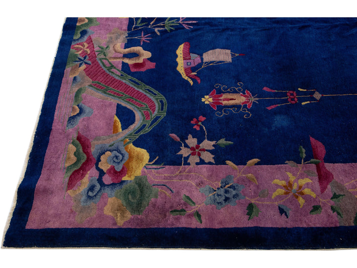 Antique Art Deco Chinese Rug 9 X 12