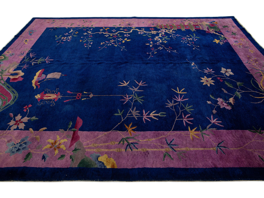 Antique Art Deco Chinese Rug 9 X 12