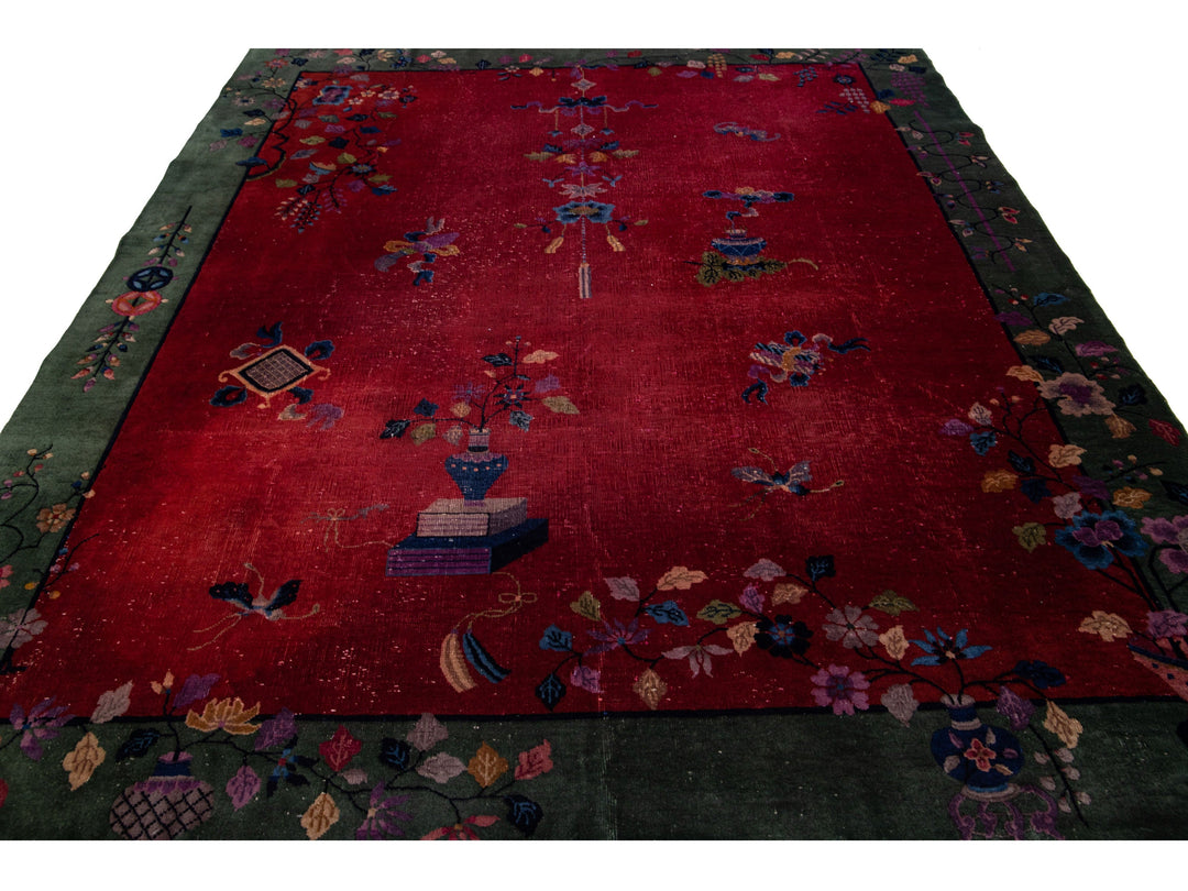Antique Art Deco Chinese Rug 8 X 10