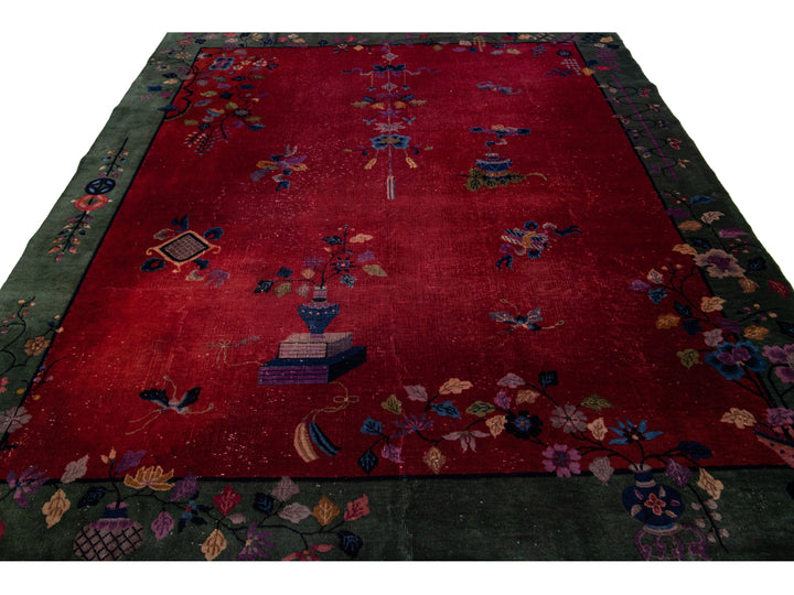 Antique Art Deco Chinese Rug 8 X 10