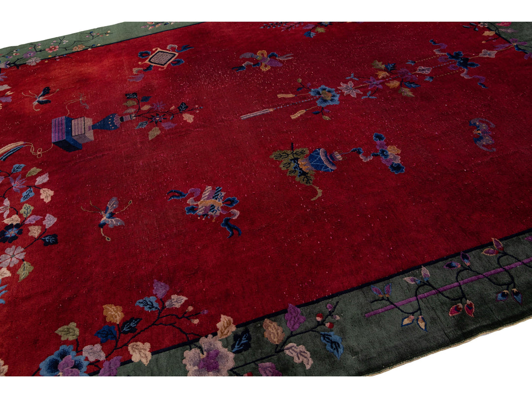 Antique Art Deco Chinese Rug 8 X 10