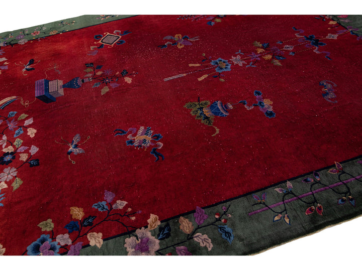 Antique Art Deco Chinese Rug 8 X 10